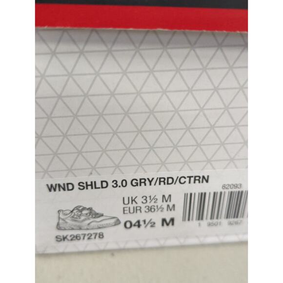 Saucony size 4.5 m wnd shld 3.0 grey red SK267278 sneakers shoes - Picture 7 of 7